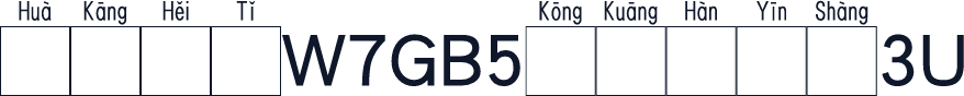 華康黑體W7GB5空框漢音上3U