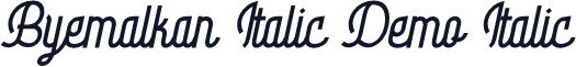 Byemalkan Italic Demo Italic