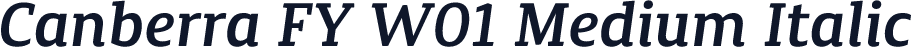 Canberra FY W01 Medium Italic