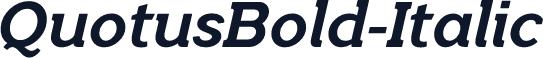 QuotusBold-Italic