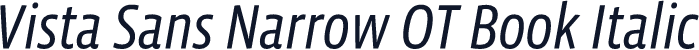 Vista Sans Narrow OT Book Italic