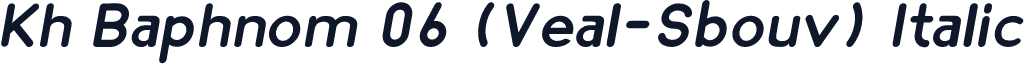Kh Baphnom 06 (Veal-Sbouv) Italic