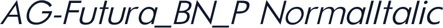 AG-Futura_BN_P NormalItalic