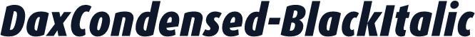DaxCondensed-BlackItalic