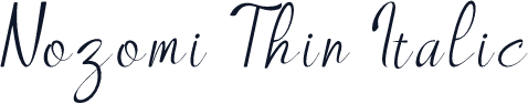 Nozomi Thin Italic