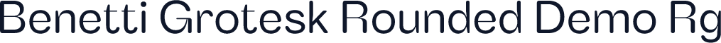 Benetti Grotesk Rounded Demo Rg