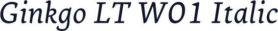 Ginkgo LT W01 Italic