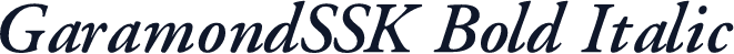 GaramondSSK Bold Italic