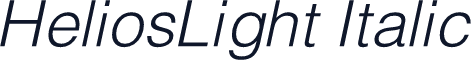 HeliosLight Italic
