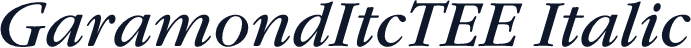 GaramondItcTEE Italic