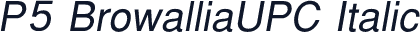 P5 BrowalliaUPC Italic