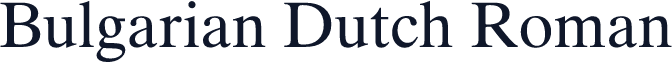 Bulgarian Dutch Roman