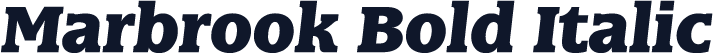 Marbrook Bold Italic