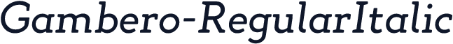 Gambero-RegularItalic
