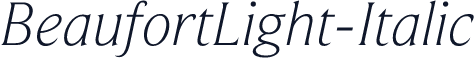 BeaufortLight-Italic
