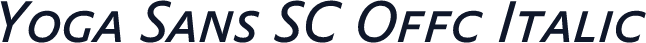 Yoga Sans SC Offc Italic