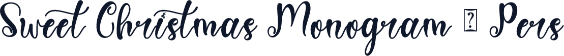 Sweet Christmas Monogram - Pers