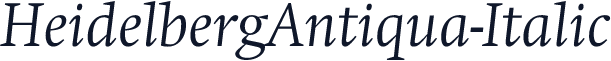 HeidelbergAntiqua-Italic