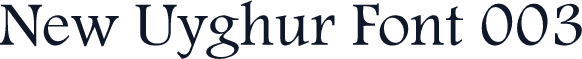 New Uyghur Font 003