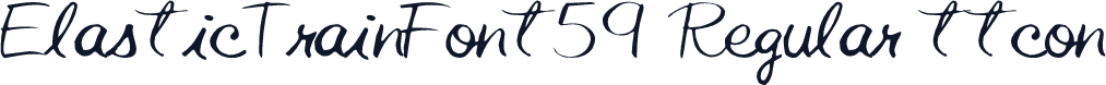 ElasticTrainFont59 Regular ttcon