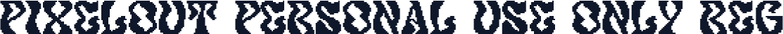 Pixelout Personal Use Only Reg
