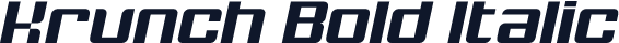 Krunch Bold Italic
