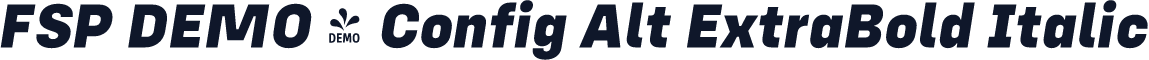 FSP DEMO - Config Alt ExtraBold Italic