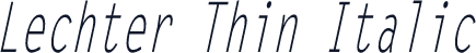 Lechter Thin Italic