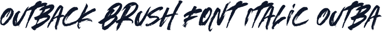 Outback Brush Font Italic Outba