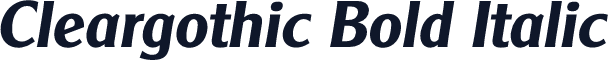 Cleargothic Bold Italic