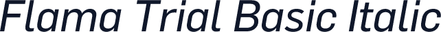 Flama Trial Basic Italic