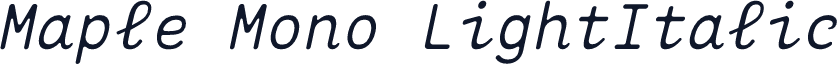 Maple Mono LightItalic