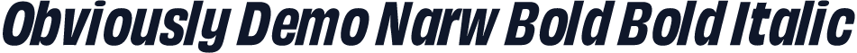 Obviously Demo Narw Bold Bold Italic