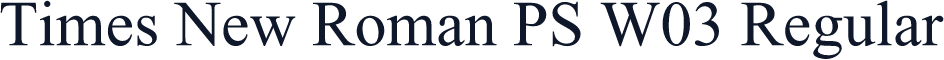 Times New Roman PS W03 Regular
