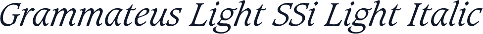Grammateus Light SSi Light Italic