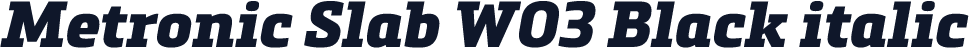 Metronic Slab W03 Black italic