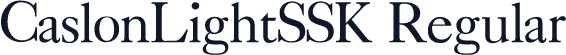 CaslonLightSSK Regular