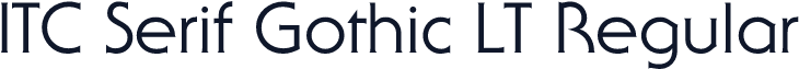 ITC Serif Gothic LT Regular
