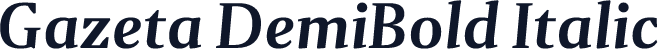 Gazeta DemiBold Italic