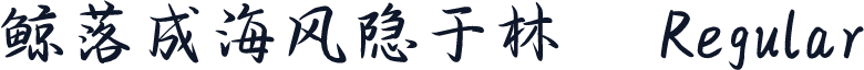 鲸落成海风隐于林
 Regular