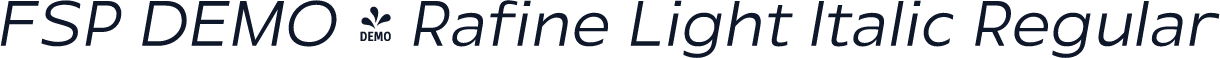 FSP DEMO - Rafine Light Italic Regular