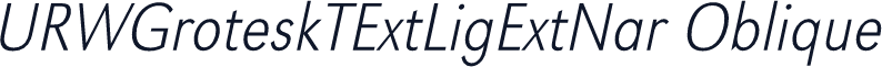 URWGroteskTExtLigExtNar Oblique