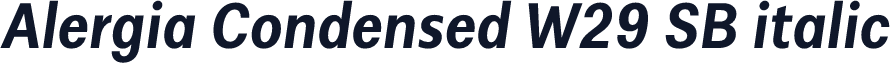 Alergia Condensed W29 SB italic