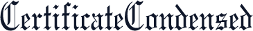 CertificateCondensed