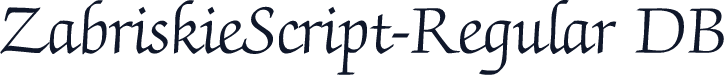 ZabriskieScript-Regular DB