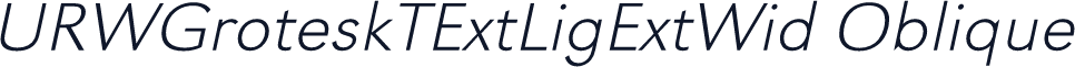 URWGroteskTExtLigExtWid Oblique