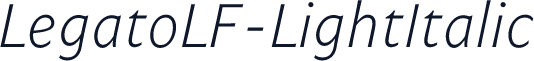 LegatoLF-LightItalic