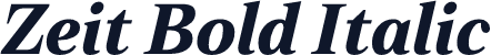 Zeit Bold Italic