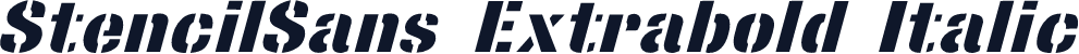 StencilSans Extrabold Italic