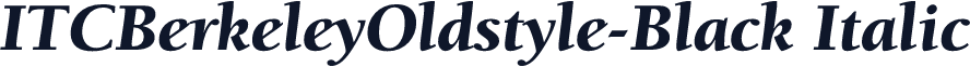 ITCBerkeleyOldstyle-Black Italic